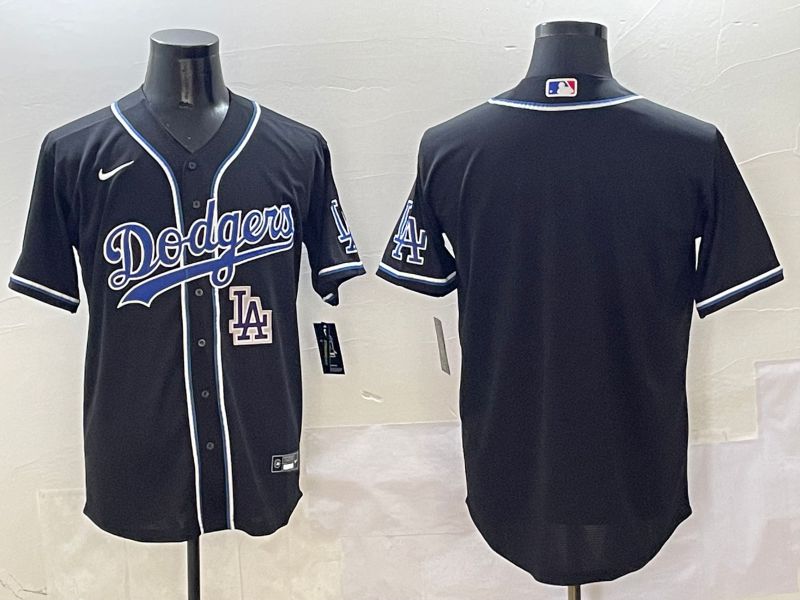 Men 2025 Los Angeles Dodgers Blank Black Three generations Fashion Nike MLB Jersey style 4->los angeles dodgers->MLB Jersey